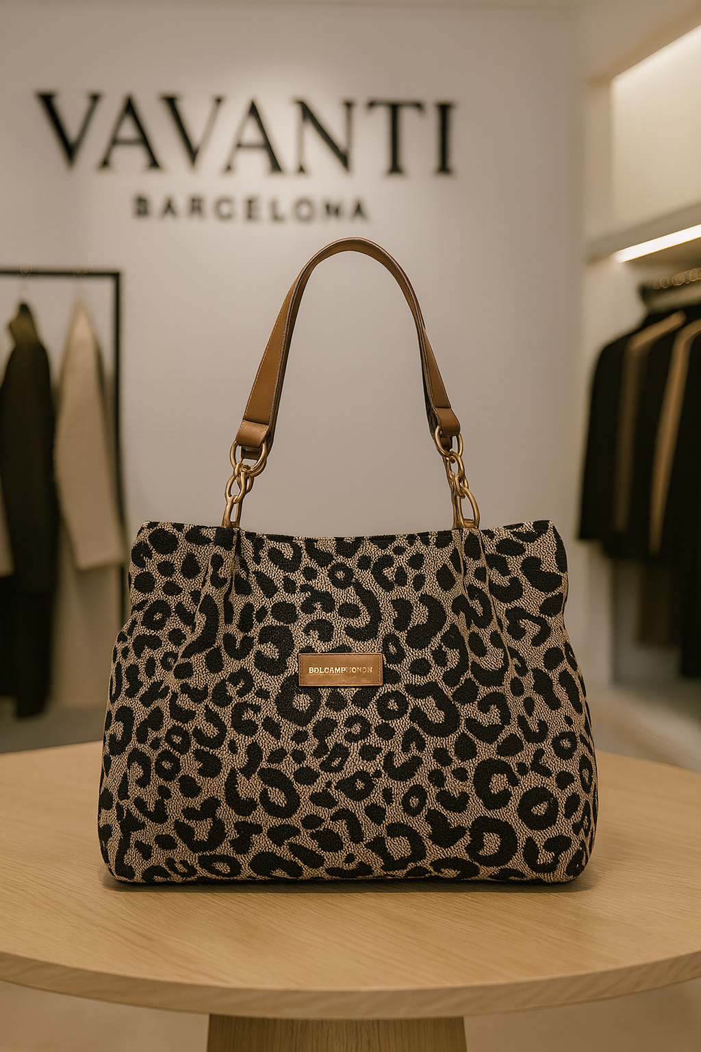 NEREA™ | BOLSO DE LONA ELEGANTE CON ESTAMPADO DE LEOPARDO