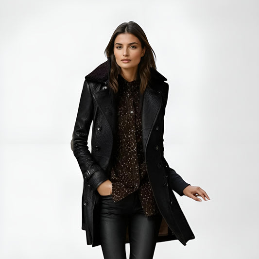 Mariana™ | Abrigo 3/4 Elegante de Piel