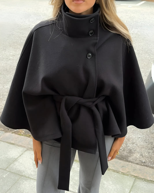 Carmen™ | Chaqueta capa de tricot con cinturón