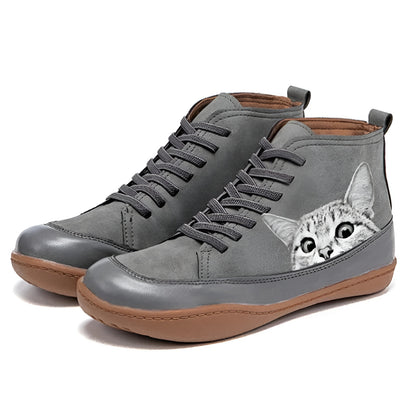 Sara™ | Botines de Piel para Amantes de los Gatos