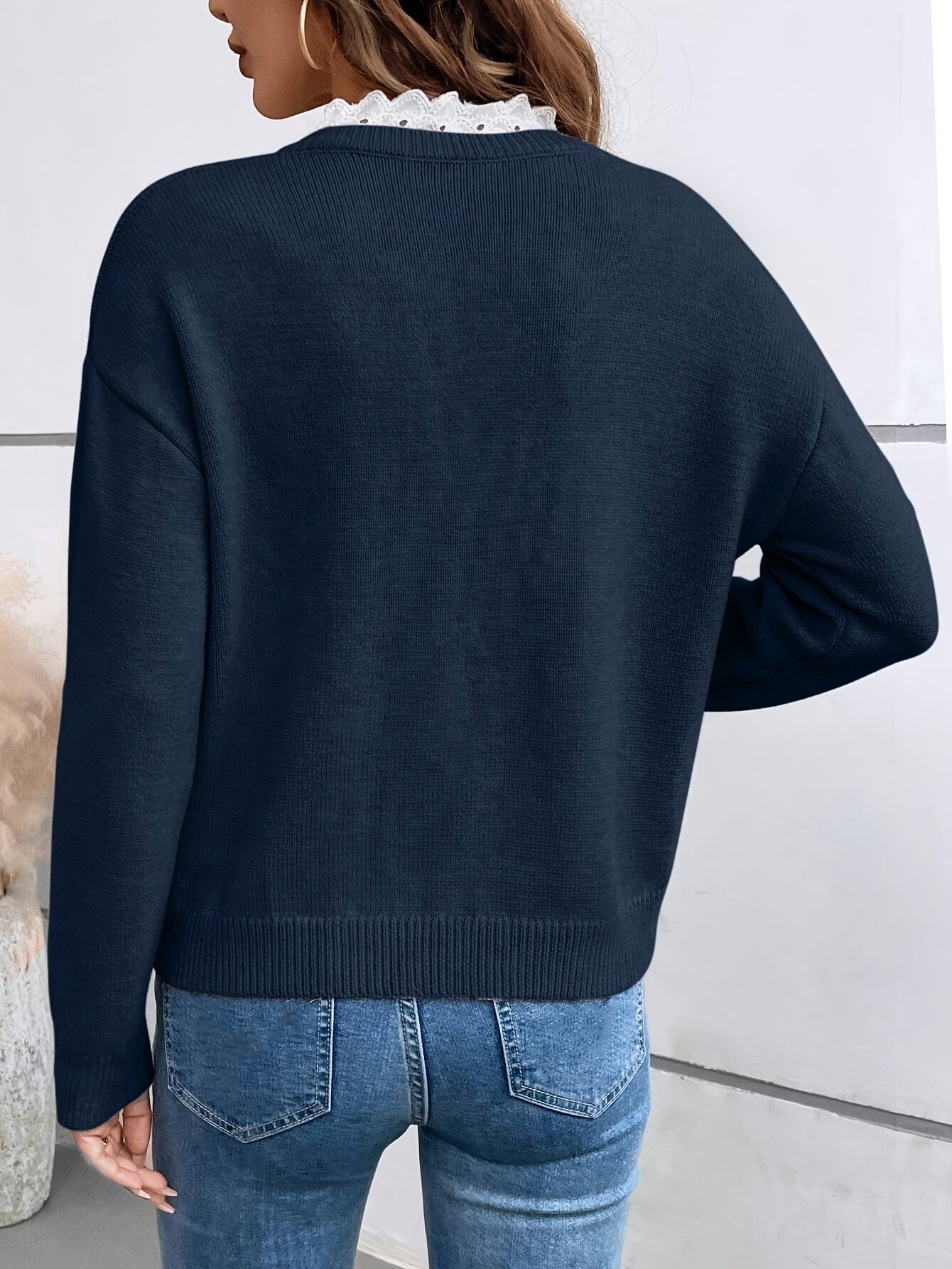 Isabella™ | Suéter de punto con detalle de encaje