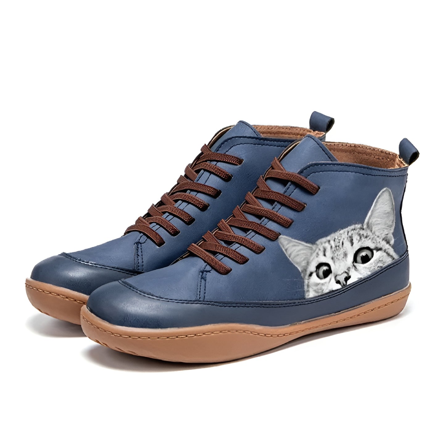 Sara™ | Botines de Piel para Amantes de los Gatos
