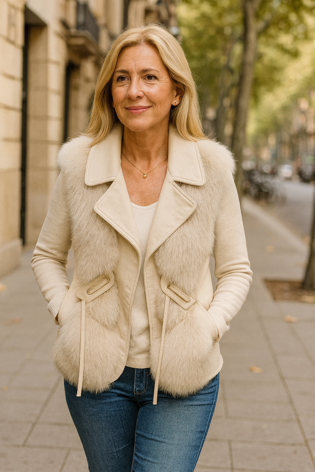 NURIA™ | CHALECO DE PIEL ELEGANTE