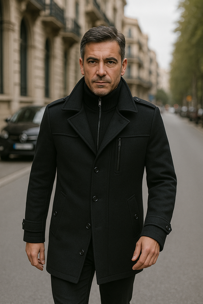 TOMMY™ – ABRIGO DE LANA CON MANGAS LARGAS