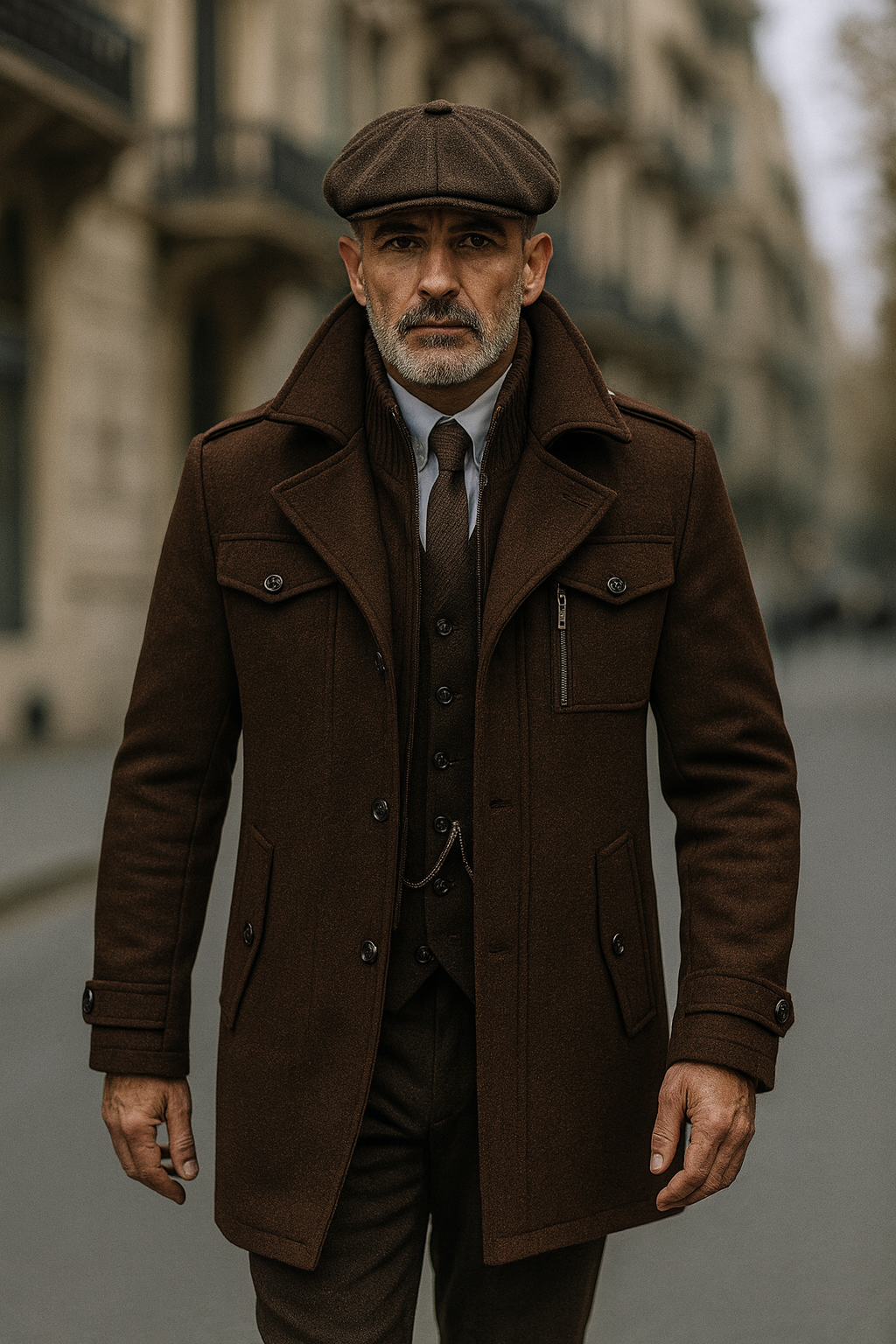 TOMMY™ – ABRIGO DE LANA CON MANGAS LARGAS