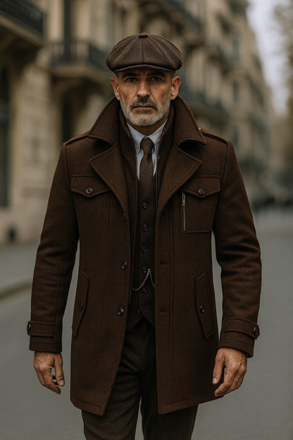 TOMMY™ – ABRIGO DE LANA CON MANGAS LARGAS