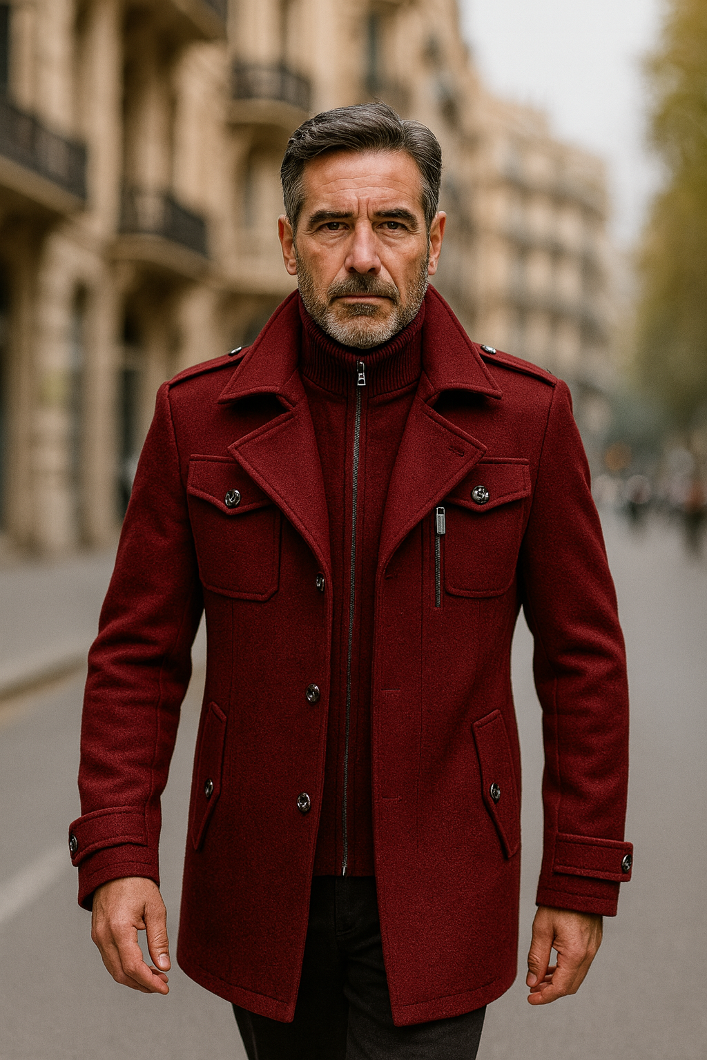 TOMMY™ – ABRIGO DE LANA CON MANGAS LARGAS