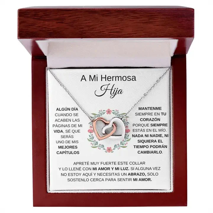 Paloma™ | Collar de Corazones para Hijas – Con Amor de Mamá o Papá 💖