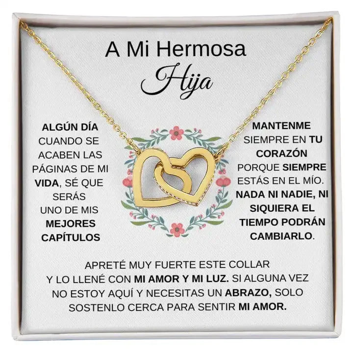 Paloma™ | Collar de Corazones para Hijas – Con Amor de Mamá o Papá 💖