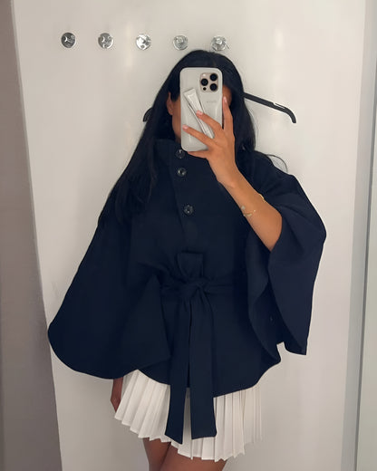 Carmen™ | Chaqueta capa de tricot con cinturón