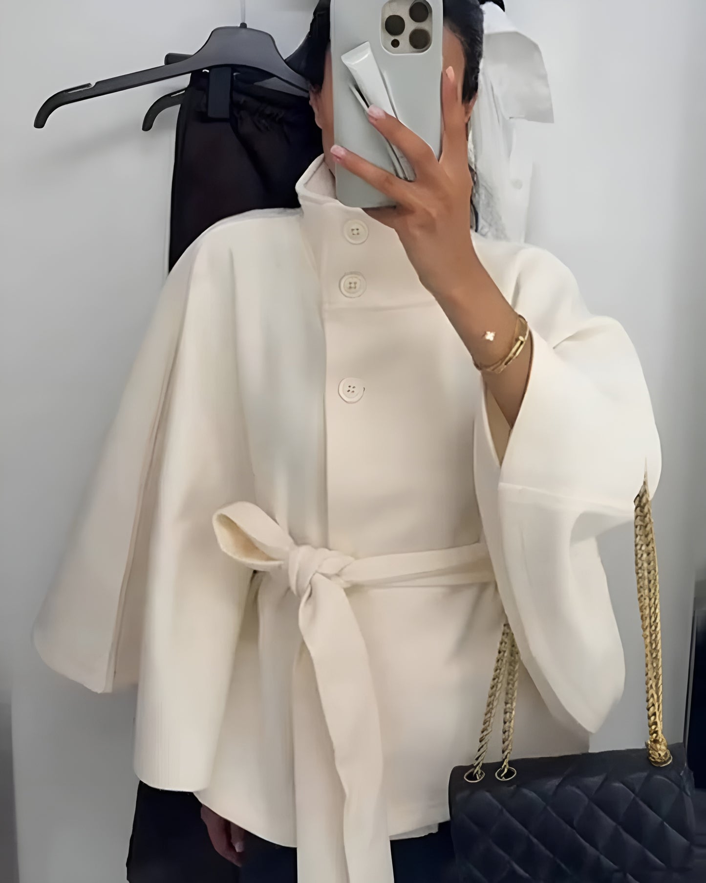 Carmen™ | Chaqueta capa de tricot con cinturón
