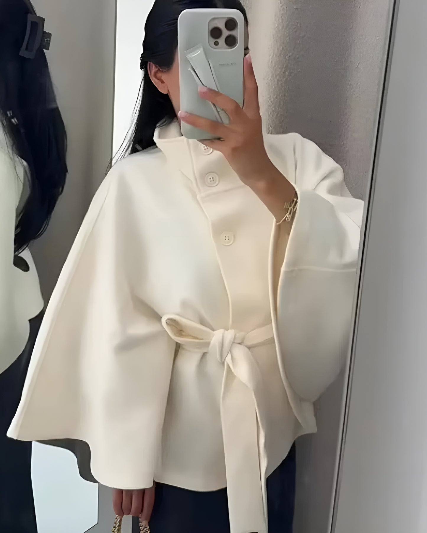 Carmen™ | Chaqueta capa de tricot con cinturón