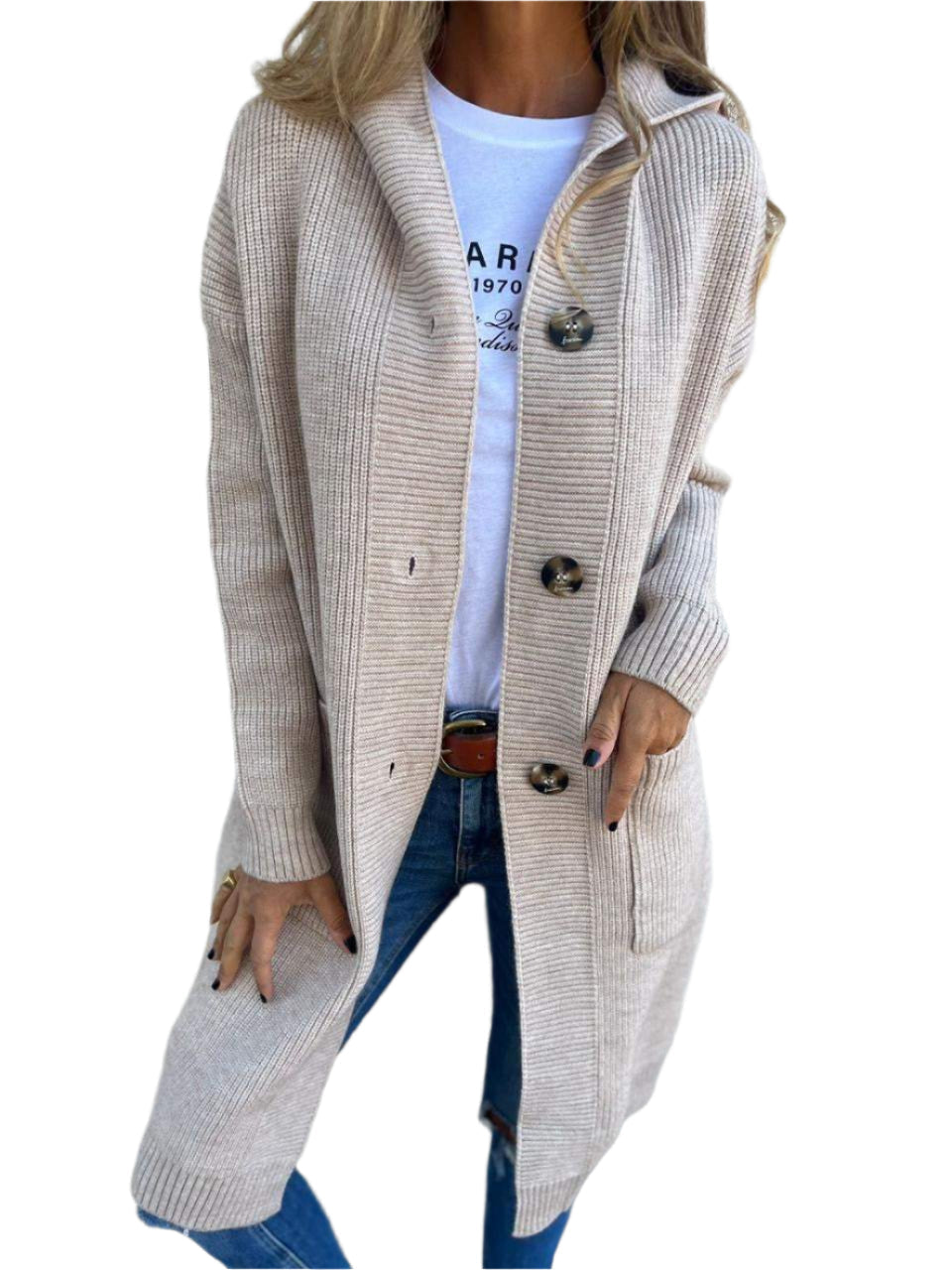 Maria™ | Cárdigan Largo con Capucha